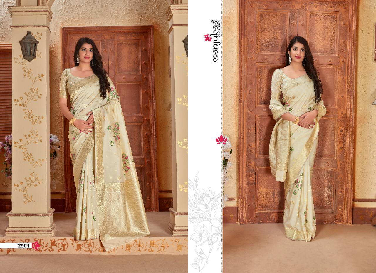 Manjubaa Clothing MANYA SILK 2901 Sarees Silk Singles