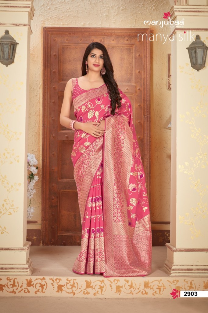 Manjubaa Clothing MANYA SILK 2903 Sarees Silk Singles