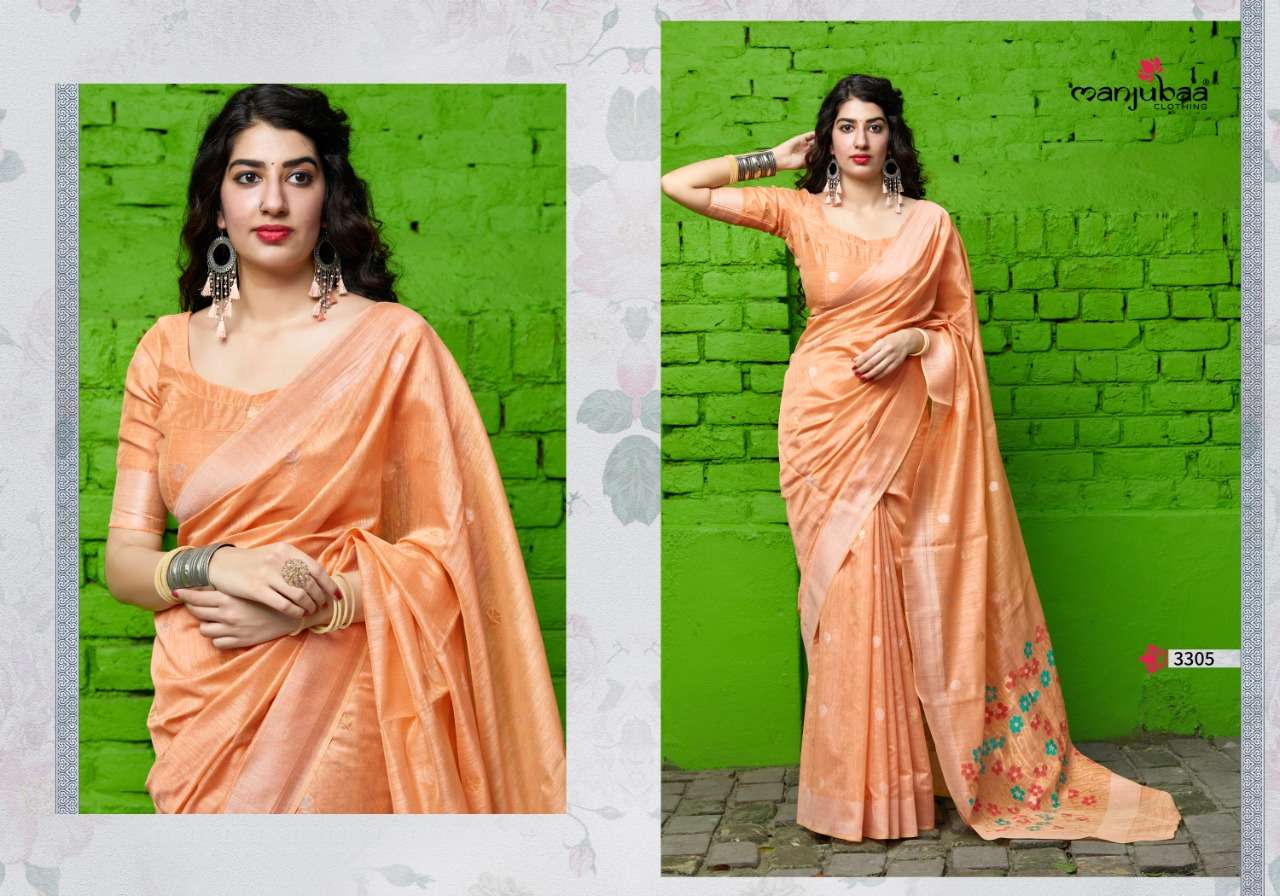 Manjubaa Clothing MANJARI SILK 3305 Sarees Silk Singles