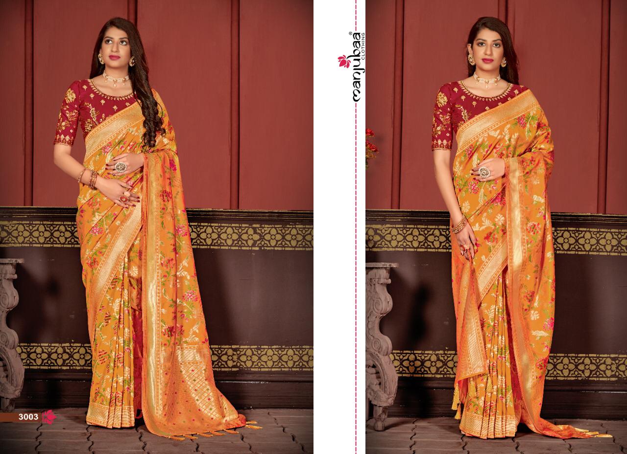 Manjubaa Clothing MAHASHRI SILK 3003 Sarees Silk Singles