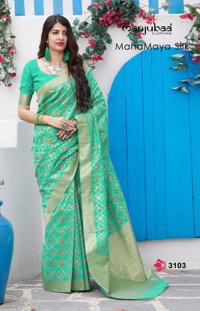 Manjubaa Clothing MAHAMAYA SILK 3103 Sarees Silk Singles