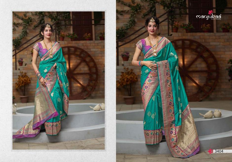 Manjubaa Clothing MAITHILI SILK 3404 Sarees Silk Singles