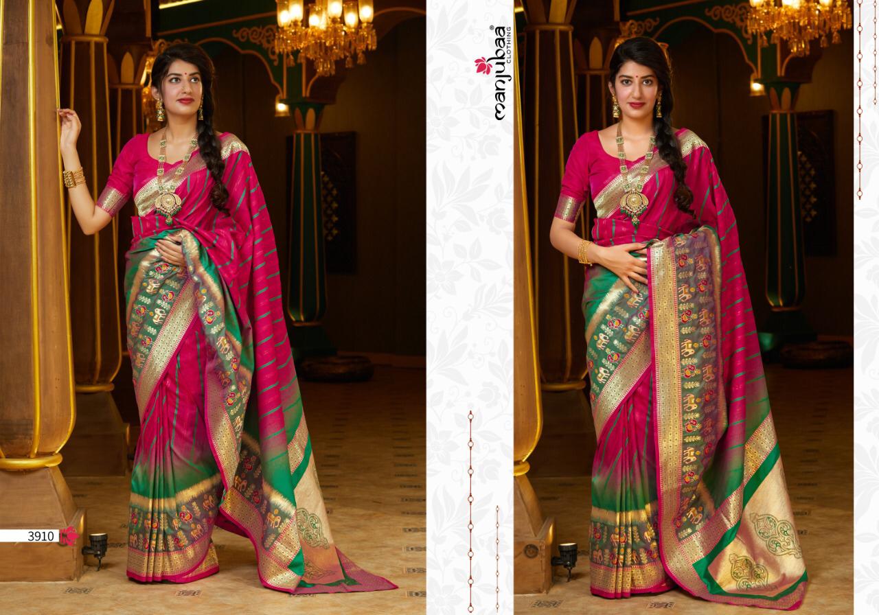 Manjubaa Clothing MALHAR SILK 3910 Sarees Silk Singles