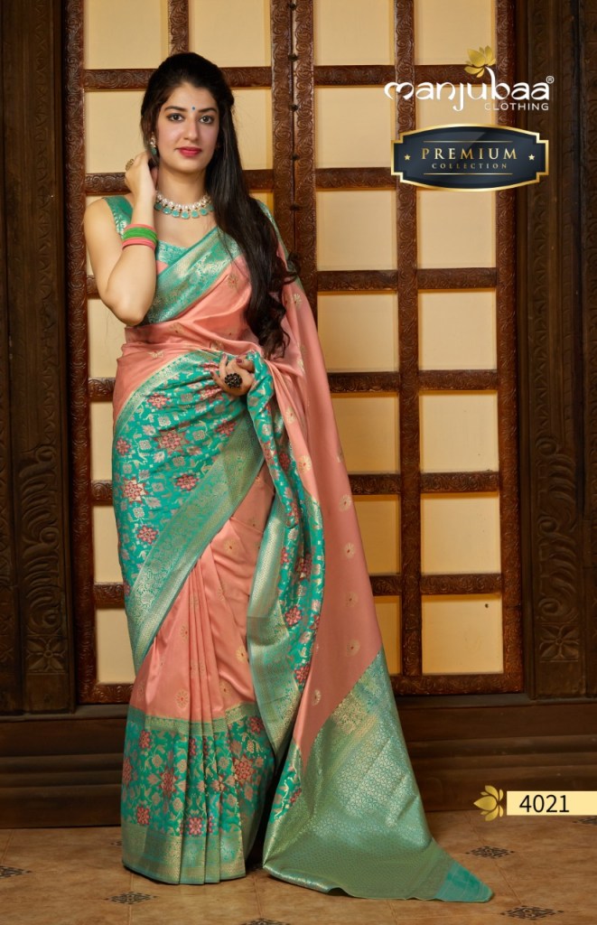 Manjubaa Clothing PREMIUM 4021 Sarees Silk Singles