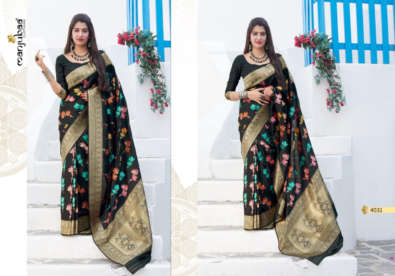 Manjubaa Clothing PREMIUM 4031 Sarees Silk Singles