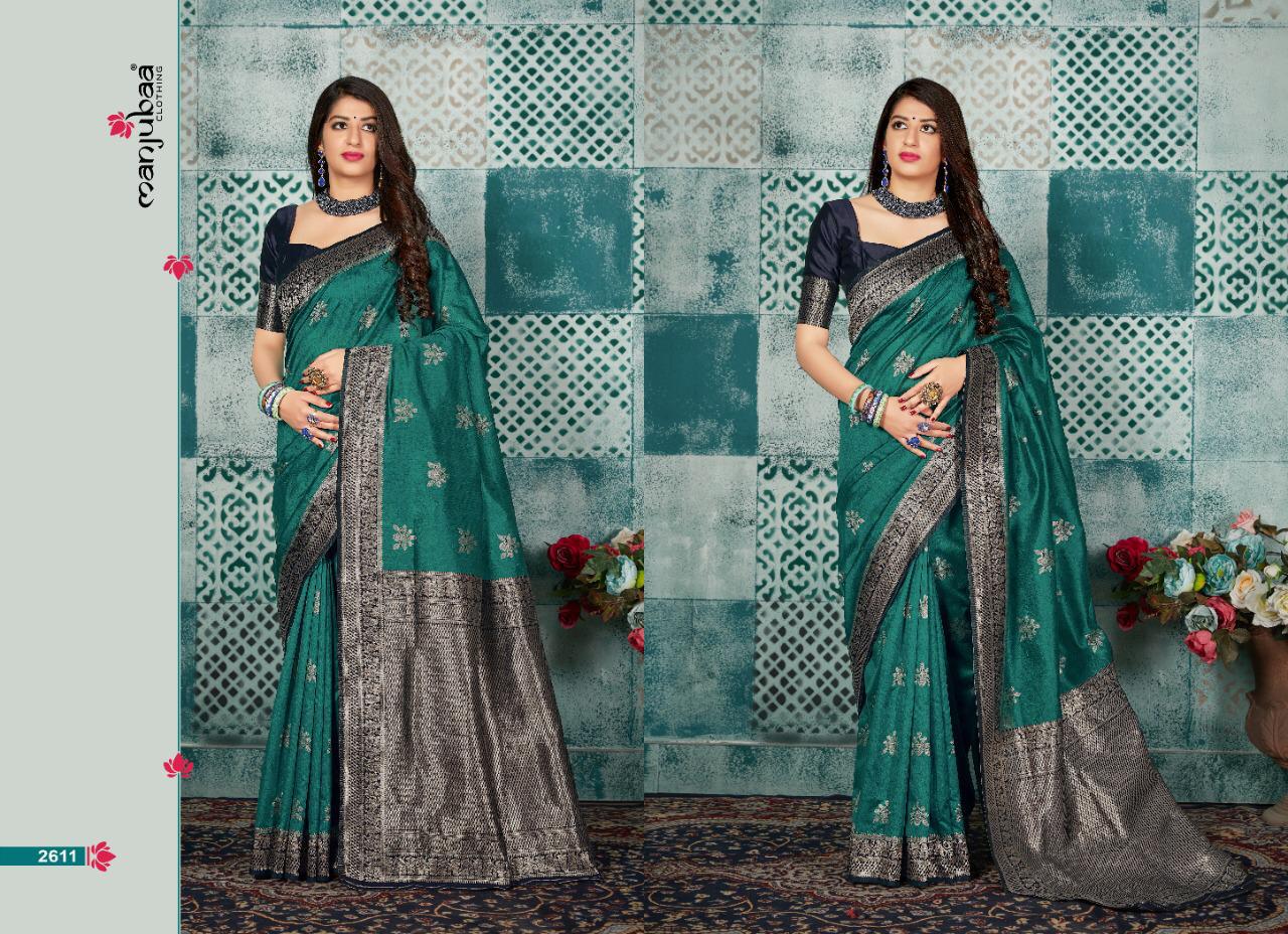 Manjubaa Clothing MAYRA SILK 2611 Sarees Silk Singles