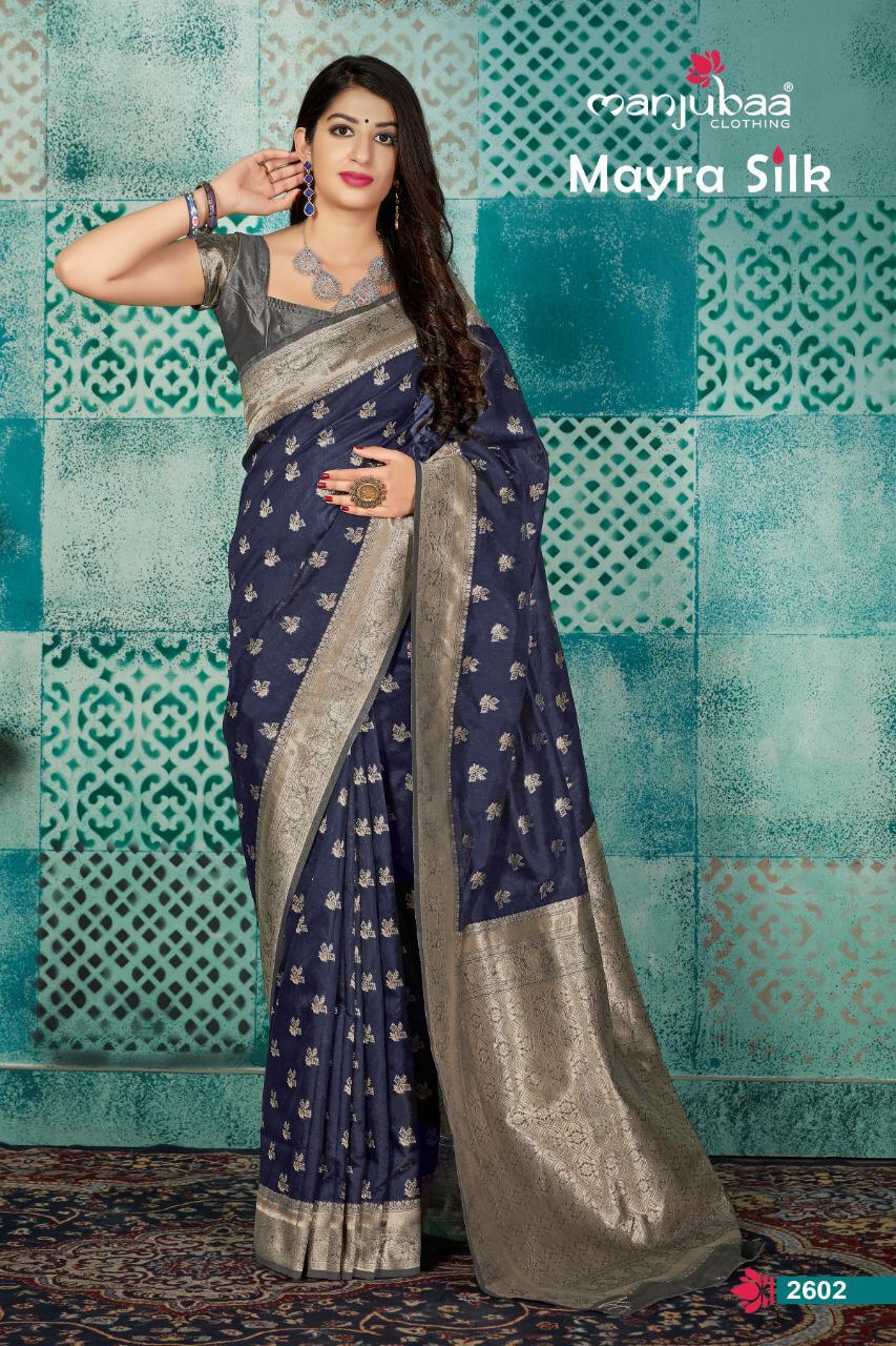 Manjubaa Clothing MAYRA SILK 2602 Sarees Silk Singles