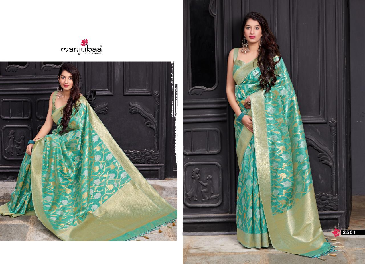 Manjubaa Clothing MARYADA SILK 2501 Sarees Silk Singles