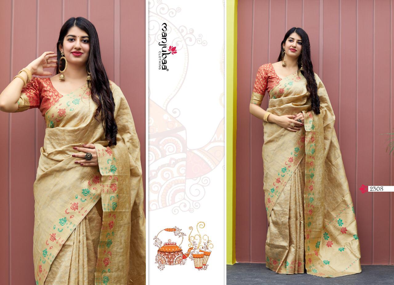 Manjubaa Clothing MAHEESHA SILK 2308 Sarees Silk Singles