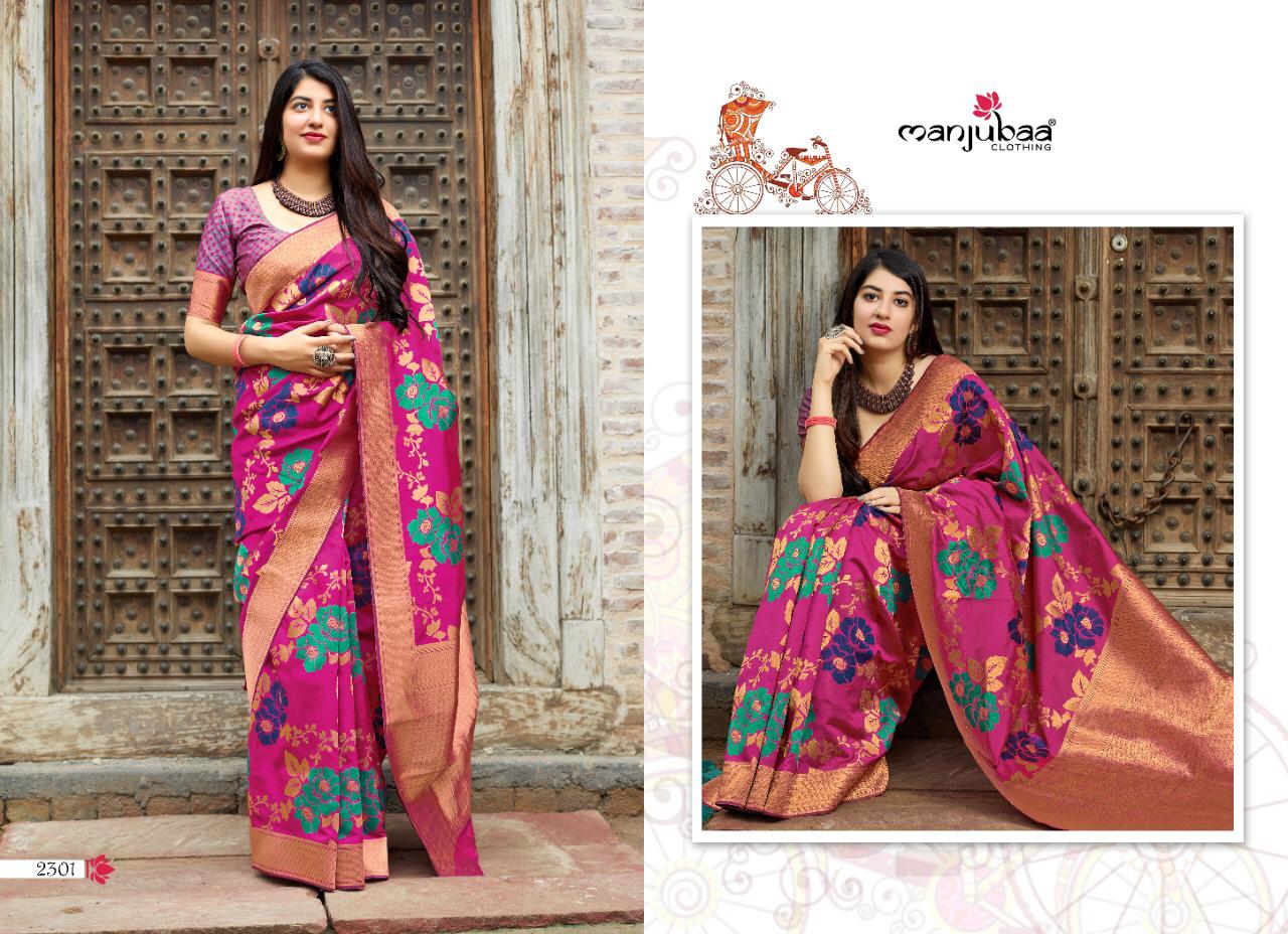 Manjubaa Clothing MAHEESHA SILK 2301 Sarees Silk Singles