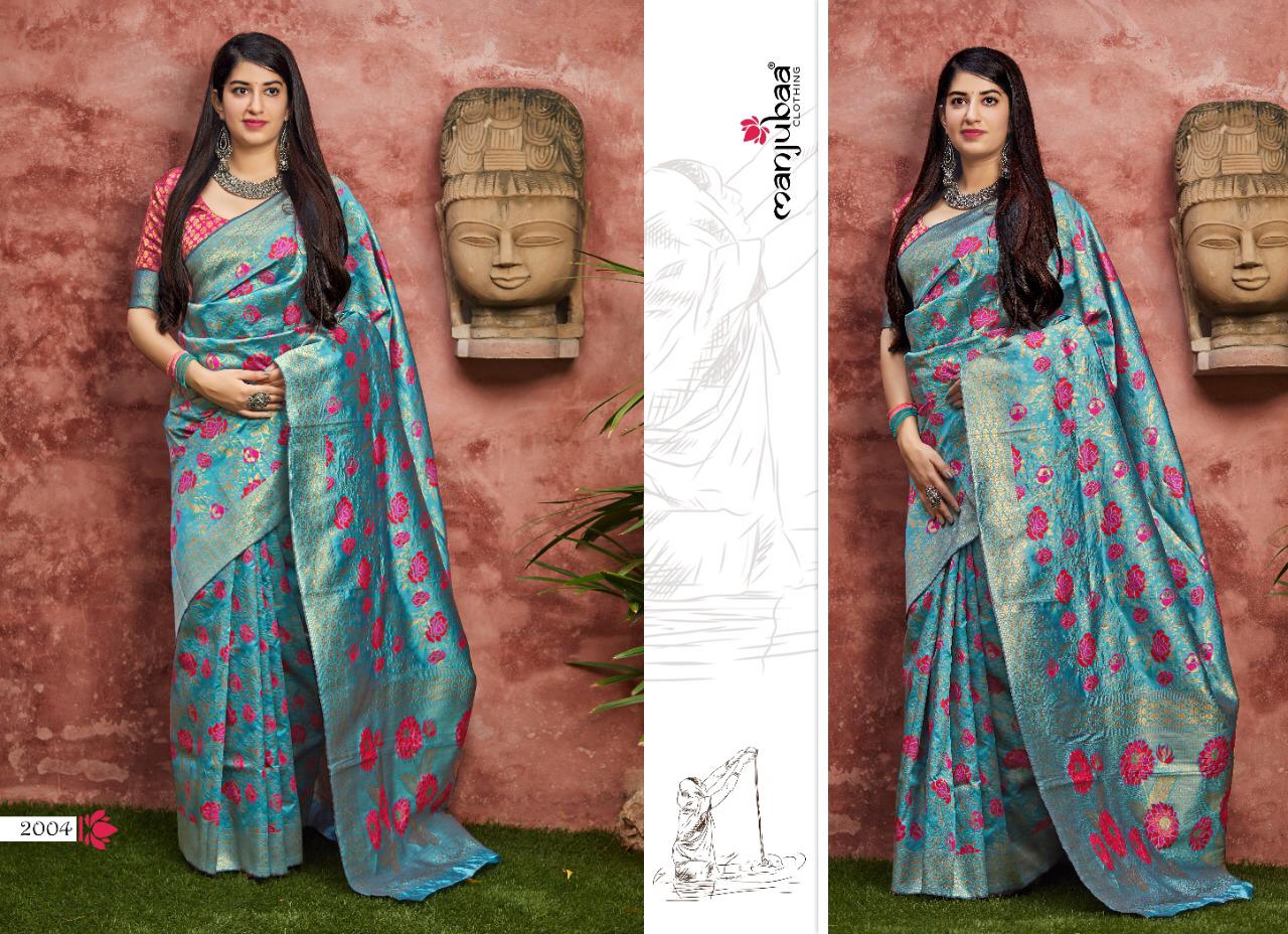 Manjubaa Clothing MANDAKINI SILK 2004 Sarees Silk Singles