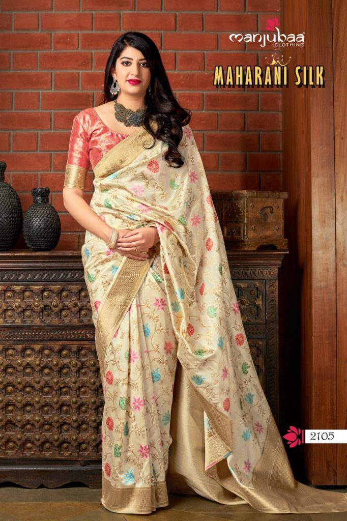 Manjubaa Clothing MAHARANI SILK 2105 Sarees Silk Singles