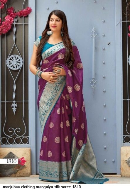 Manjubaa Clothing MANGALYA SILK 1810 Sarees Silk Singles