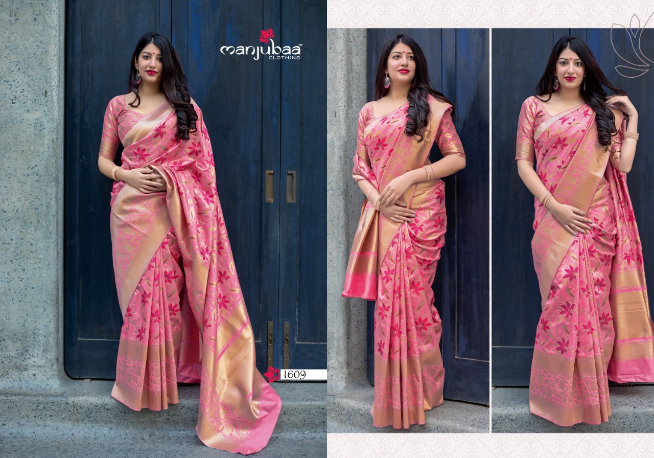 Manjubaa Clothing MAHAKANTA SILK 1609 Sarees Silk Singles