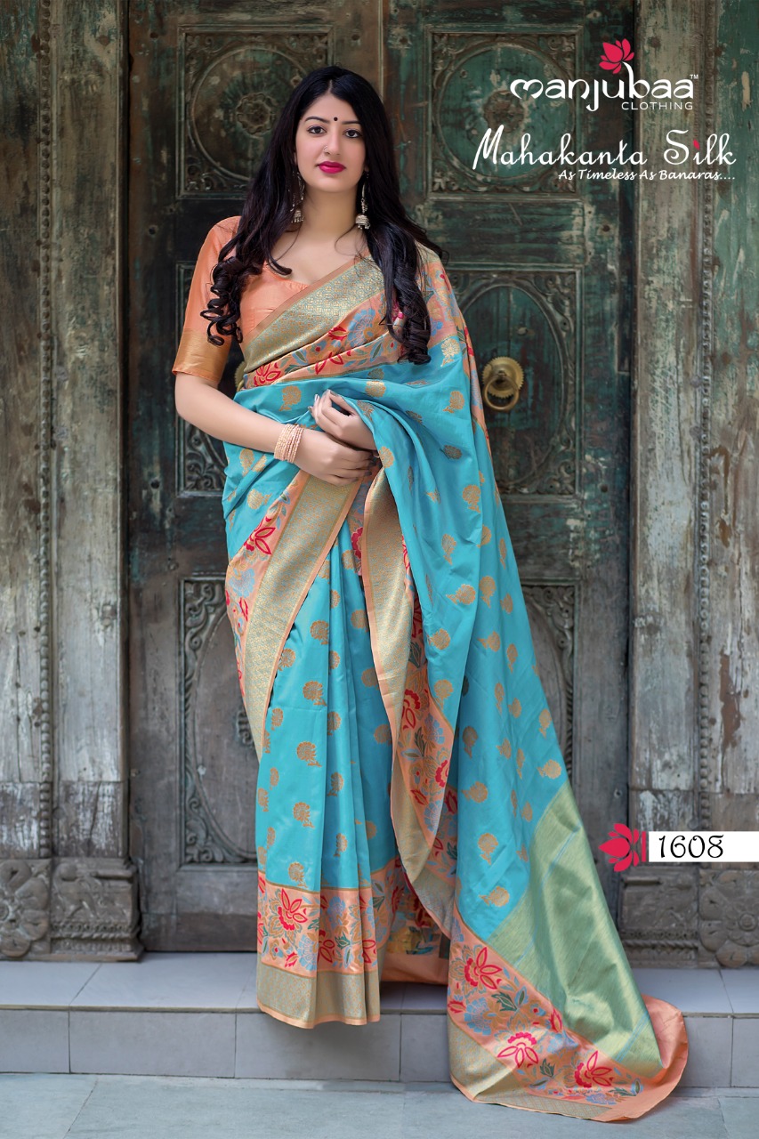 Manjubaa Clothing MAHAKANTA SILK 1608 Sarees Silk Singles