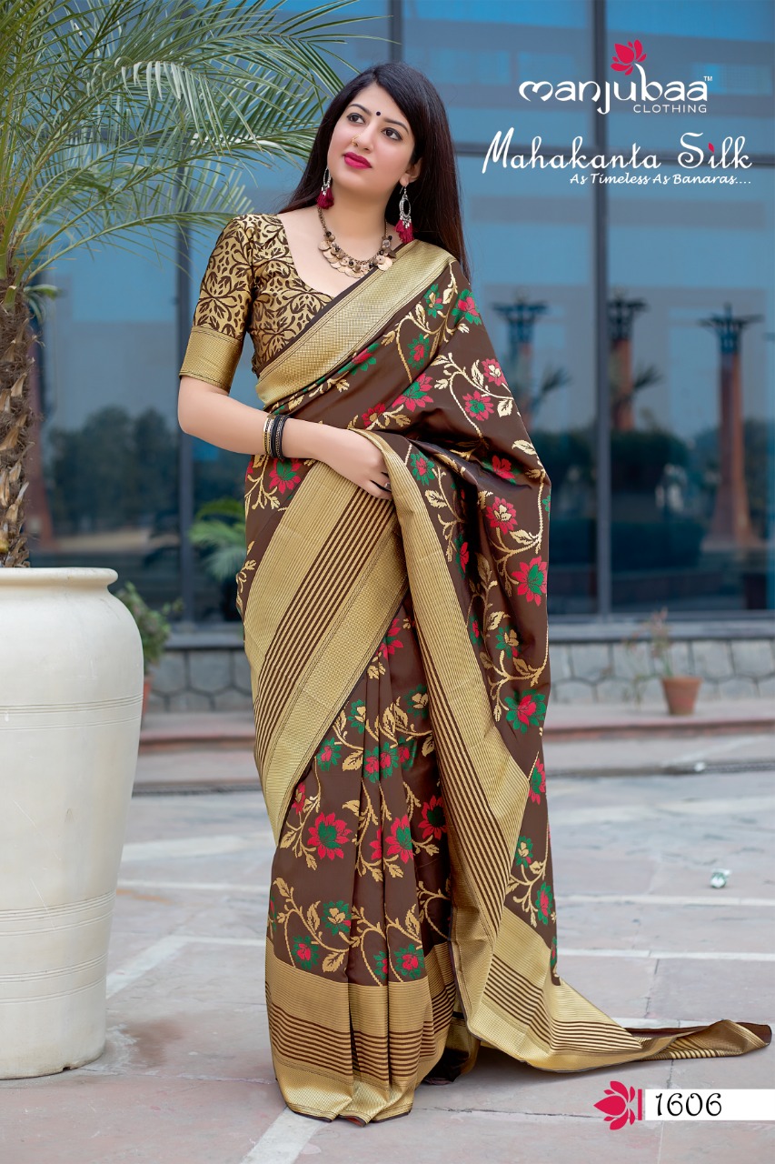 Manjubaa Clothing MAHAKANTA SILK 1606 Sarees Silk Singles