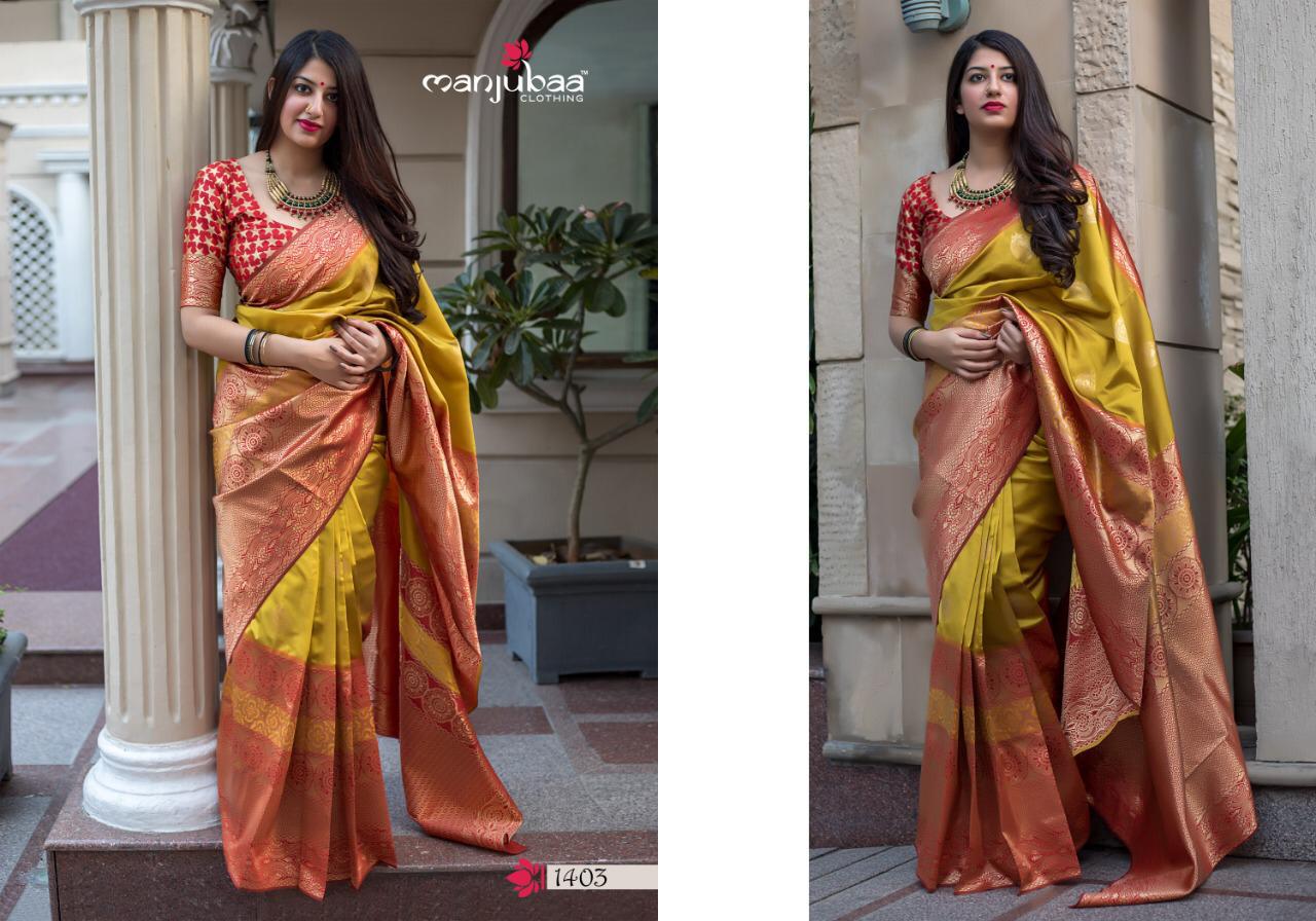 Manjubaa Clothing MIDHUSHA SILK 1403 Sarees Silk Singles