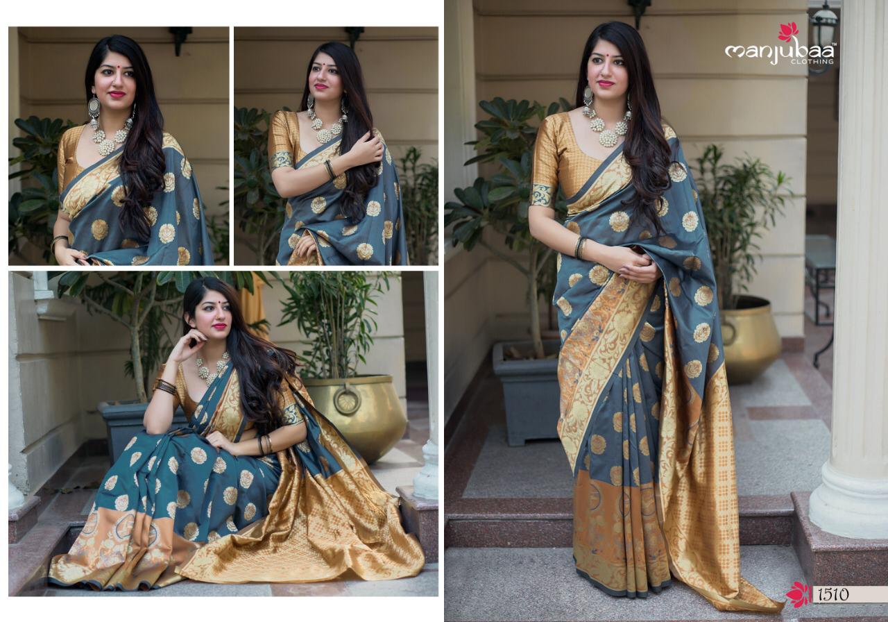 Manjubaa Clothing MANNAT SILK 1510 Sarees Silk Singles