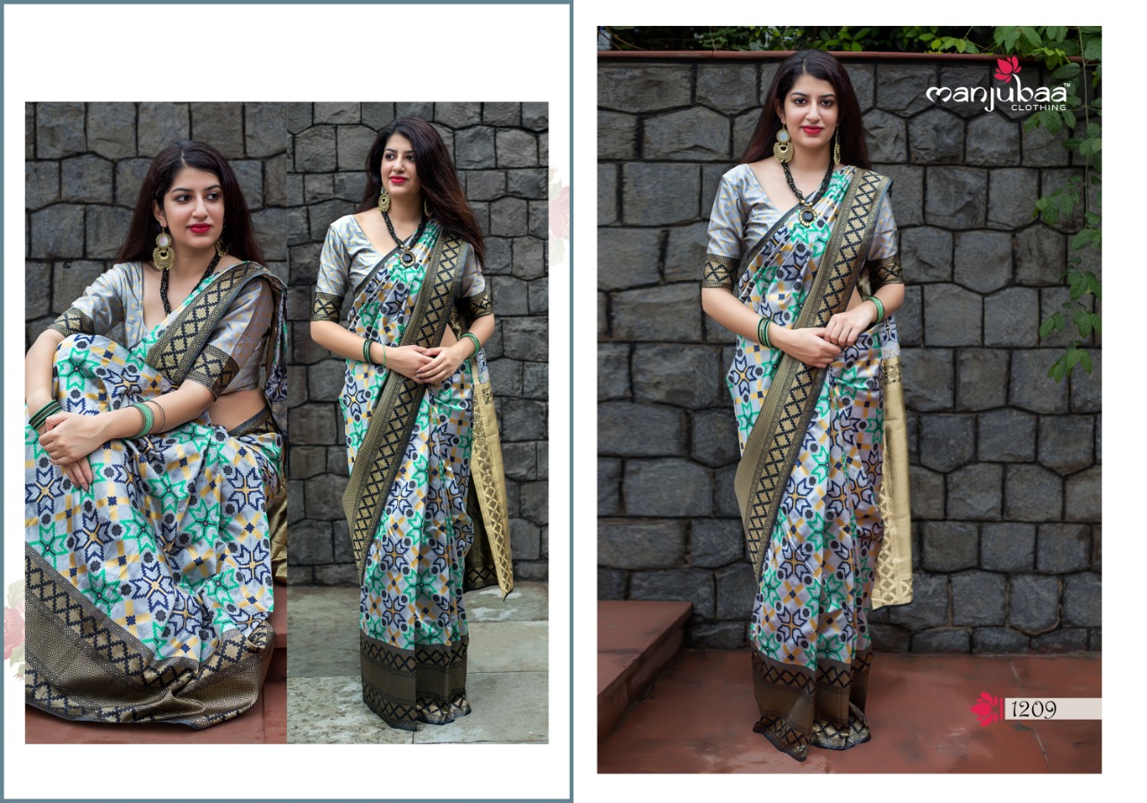 Manjubaa Clothing MAHESHWARI 1209 Sarees Silk Singles