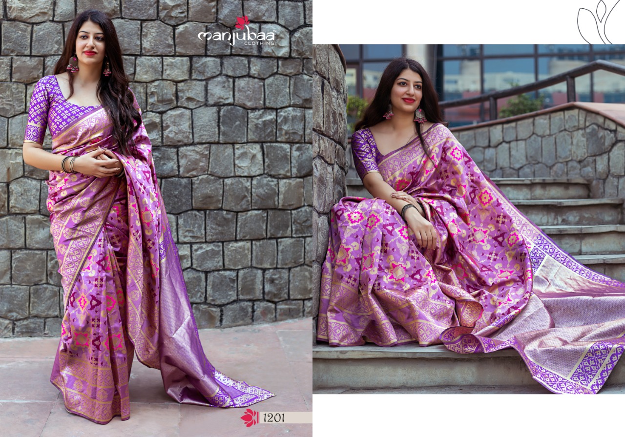 Manjubaa Clothing MAHESHWARI 1201 Sarees Silk Singles