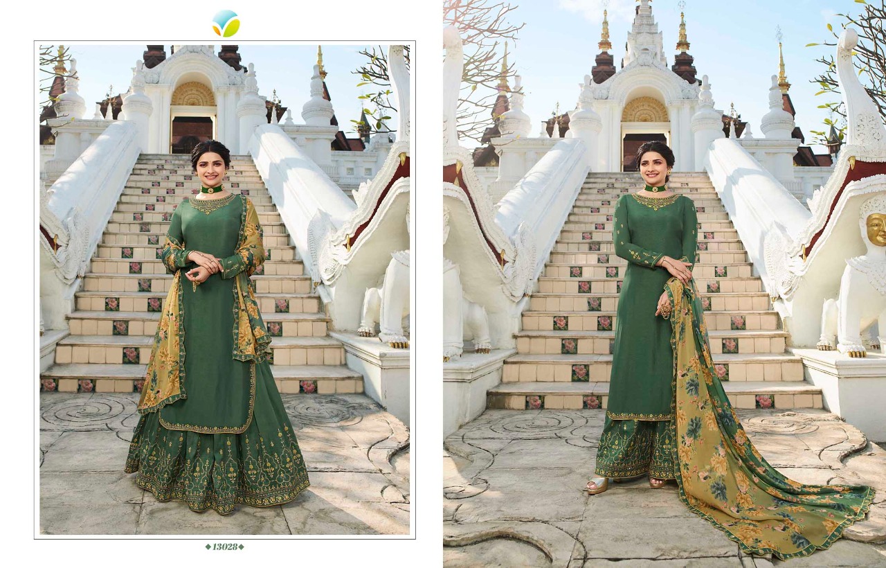 vinay fashion kaseesh lifestyle 3  muslin satin regal style sharara style salwar suit catalog