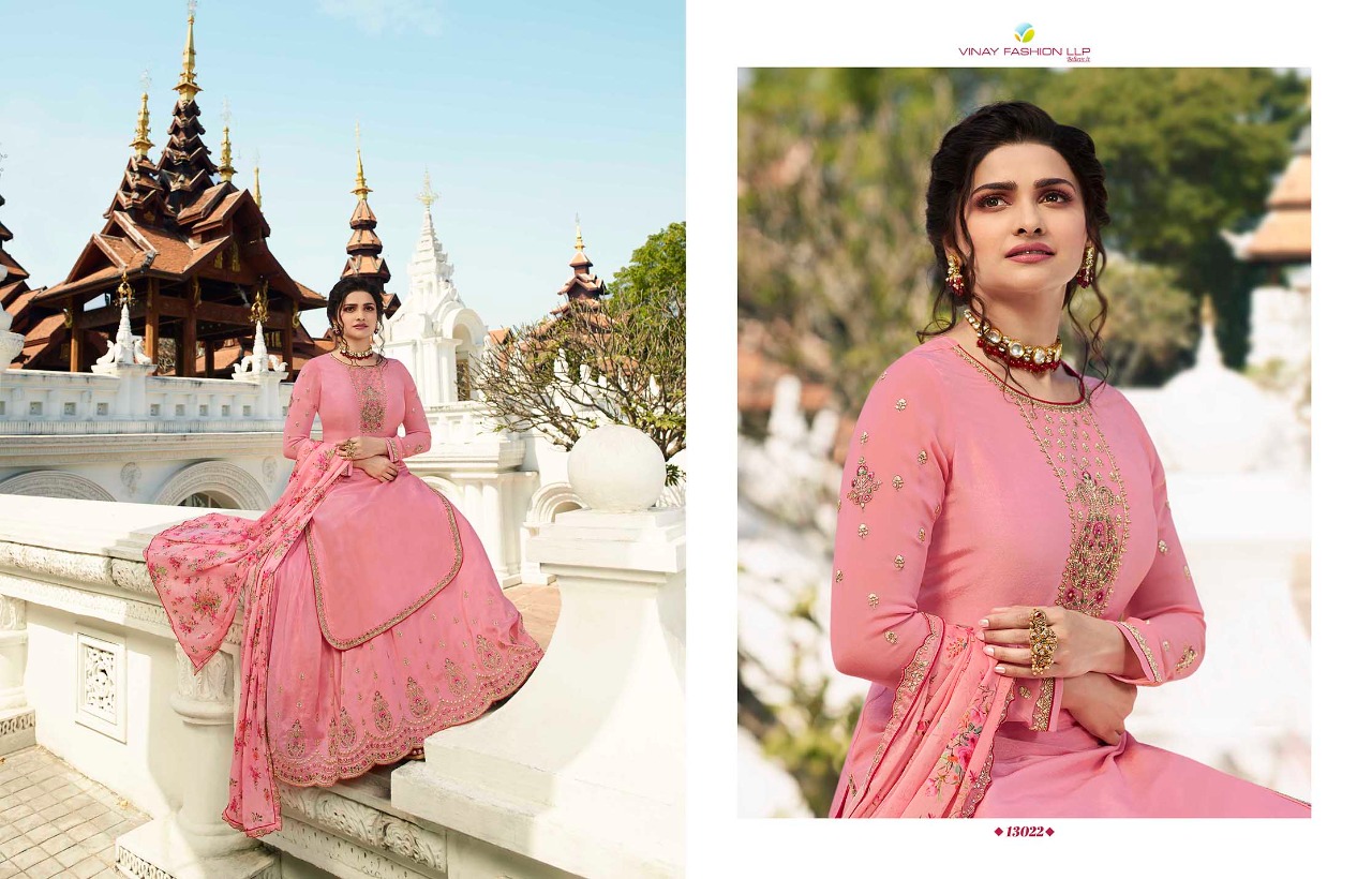 vinay fashion kaseesh lifestyle 3  muslin satin regal style sharara style salwar suit catalog