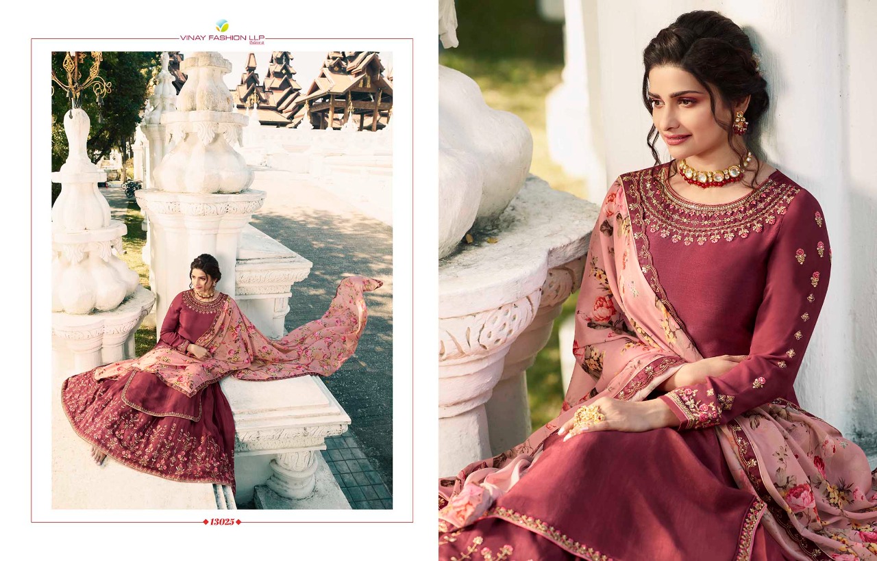 vinay fashion kaseesh lifestyle 3  muslin satin regal style sharara style salwar suit catalog