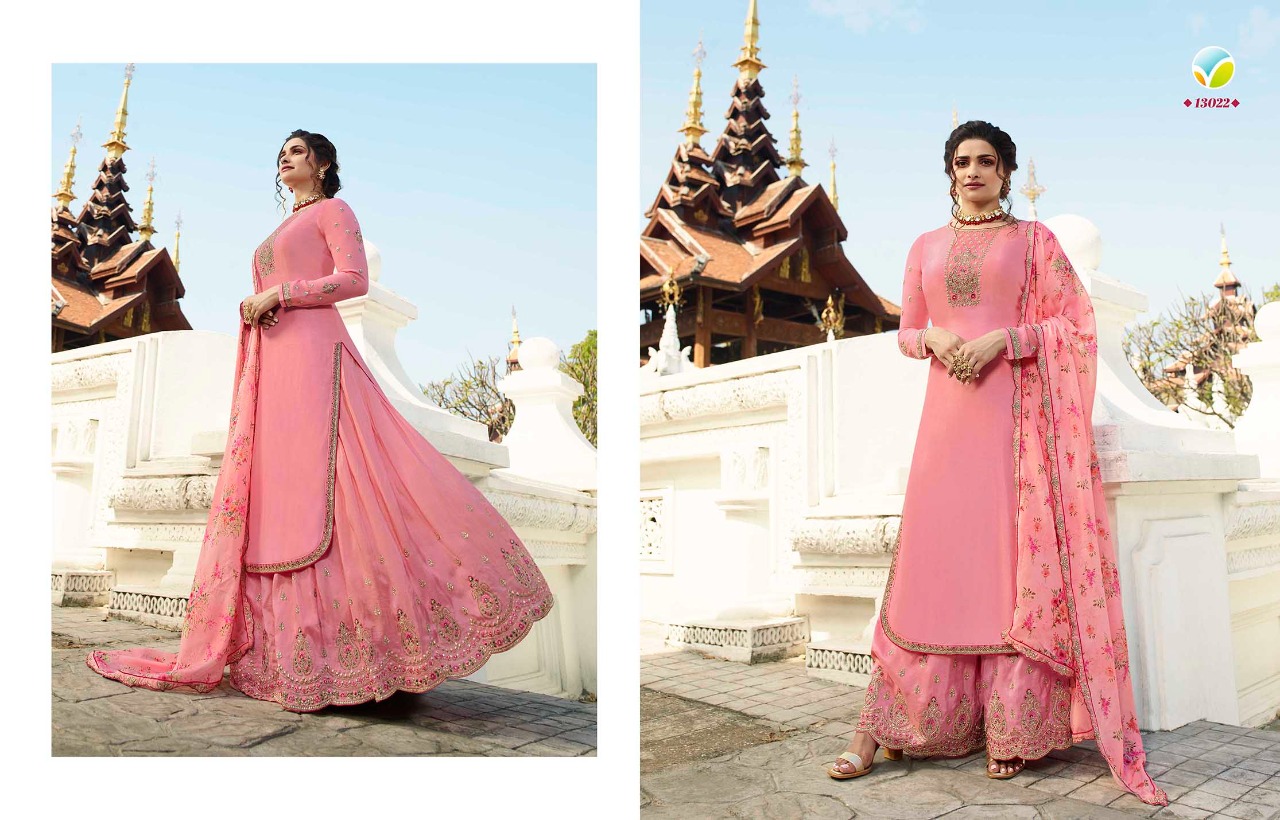 vinay fashion kaseesh lifestyle 3  muslin satin regal style sharara style salwar suit catalog