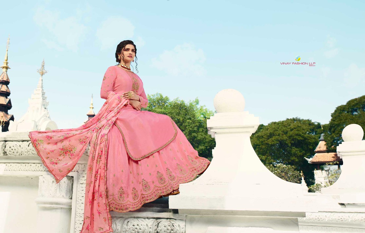 vinay fashion kaseesh lifestyle 3  muslin satin regal style sharara style salwar suit catalog