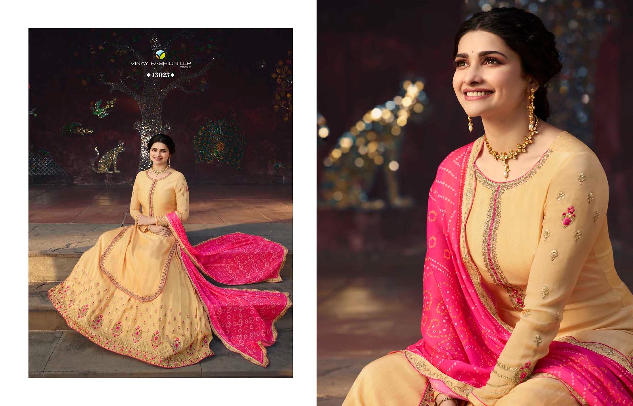 vinay fashion kaseesh lifestyle 3  muslin satin regal style sharara style salwar suit catalog