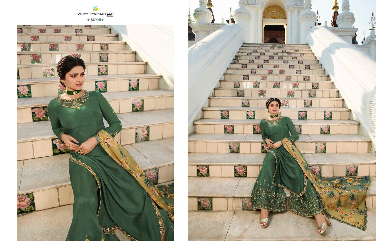 vinay fashion kaseesh lifestyle 3  muslin satin regal style sharara style salwar suit catalog