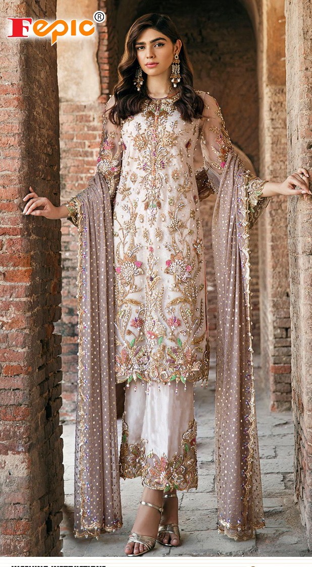 fepic rosemeen c 1084 georgget regal look salwar suit single