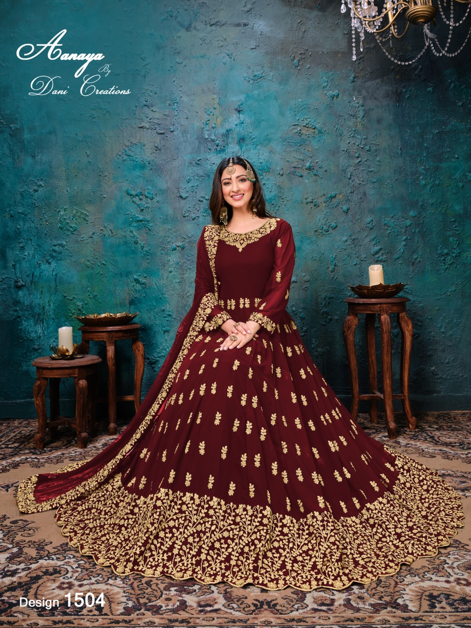 dani aanaya 1500 series vol 115 georgget regal look salwar suit catalog