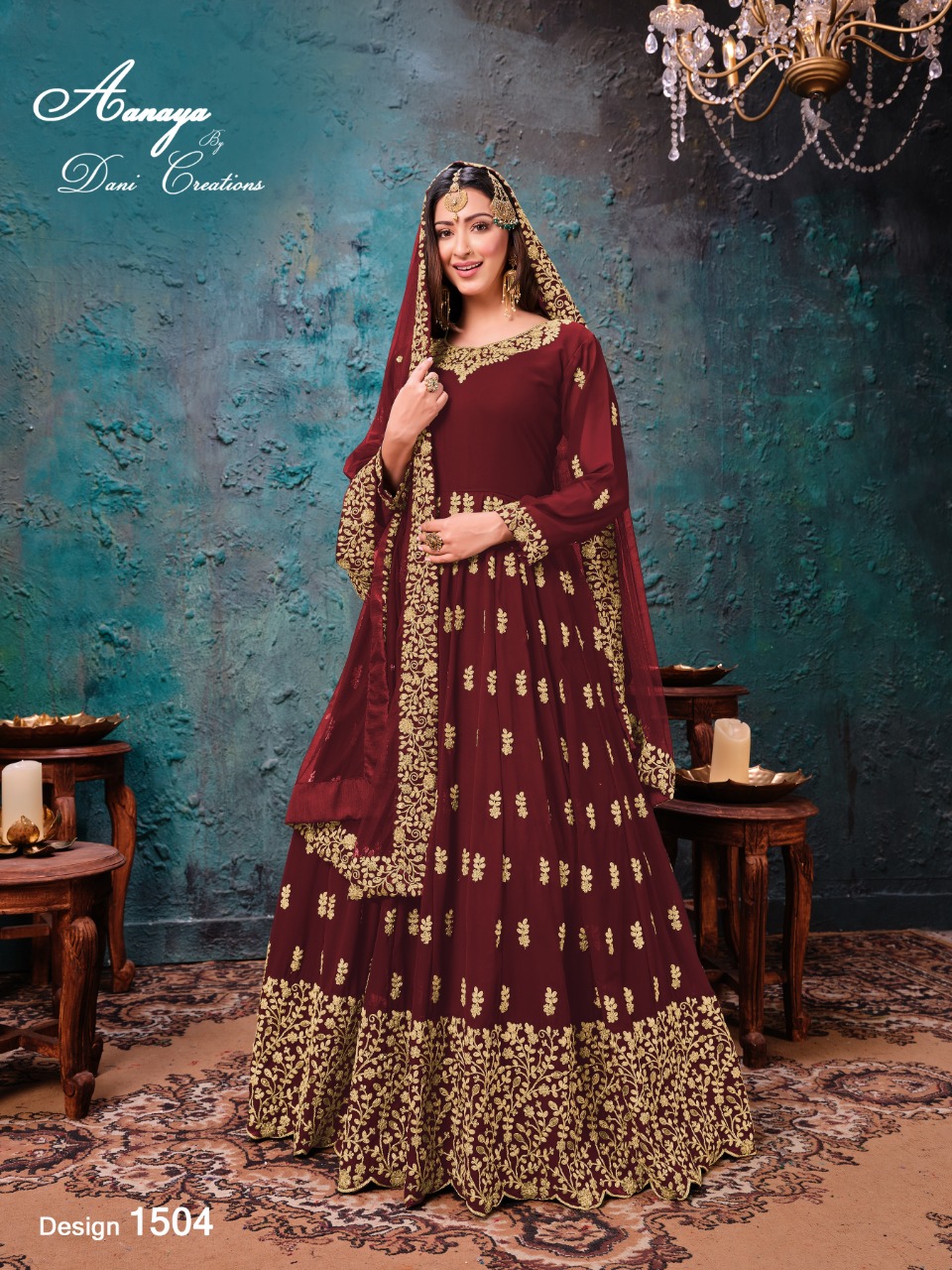 dani aanaya 1500 series vol 115 georgget regal look salwar suit catalog