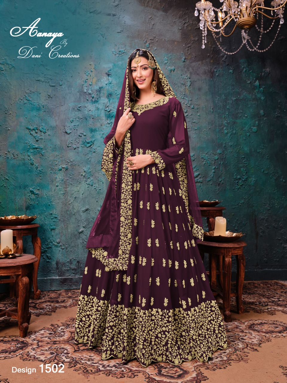 dani aanaya 1500 series vol 115 georgget regal look salwar suit catalog