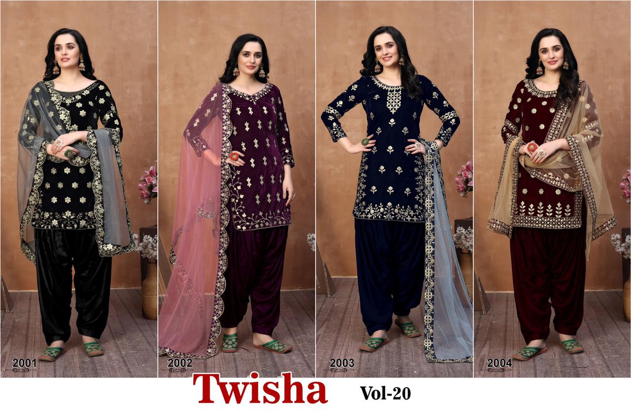 dani Twisha 2000 series vol 20 velvet astonishing look salwar suit catalog