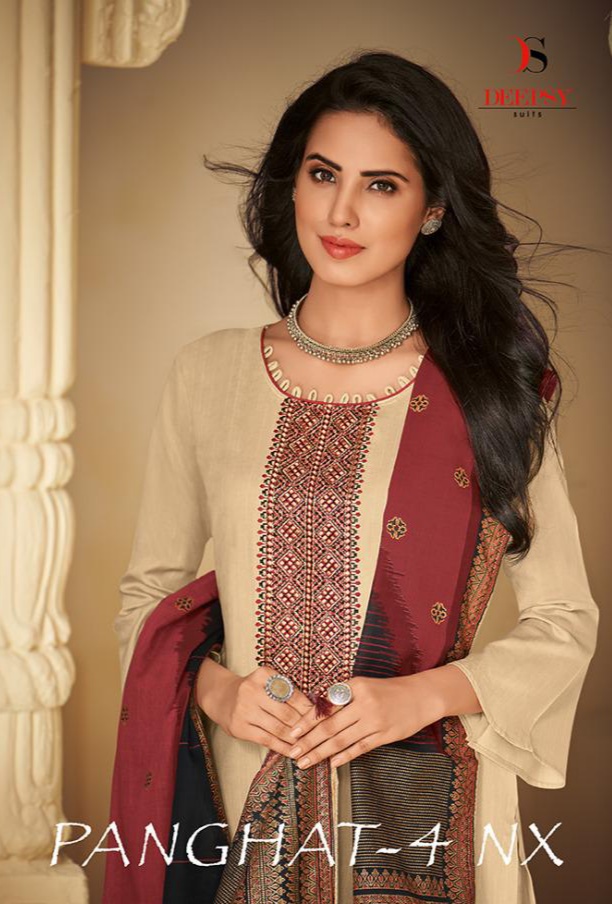 deepsy suits panghat 4 NX jam cotton dupatta Cotton Mal Mal Foil Print exclusive look salwar suit catalog