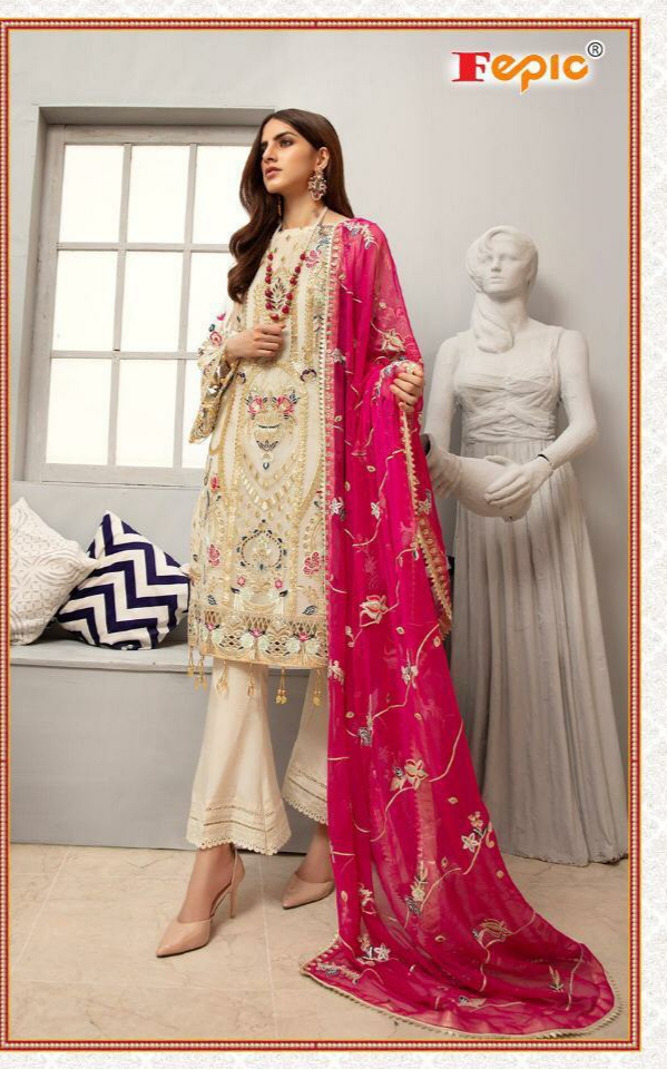 fepic rosemeen c 1067 georgette graceful look salwar suit singal