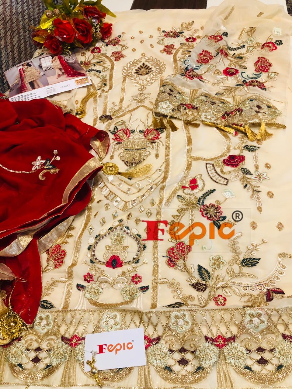 fepic rosemeen c 1067 georgette graceful look salwar suit singal