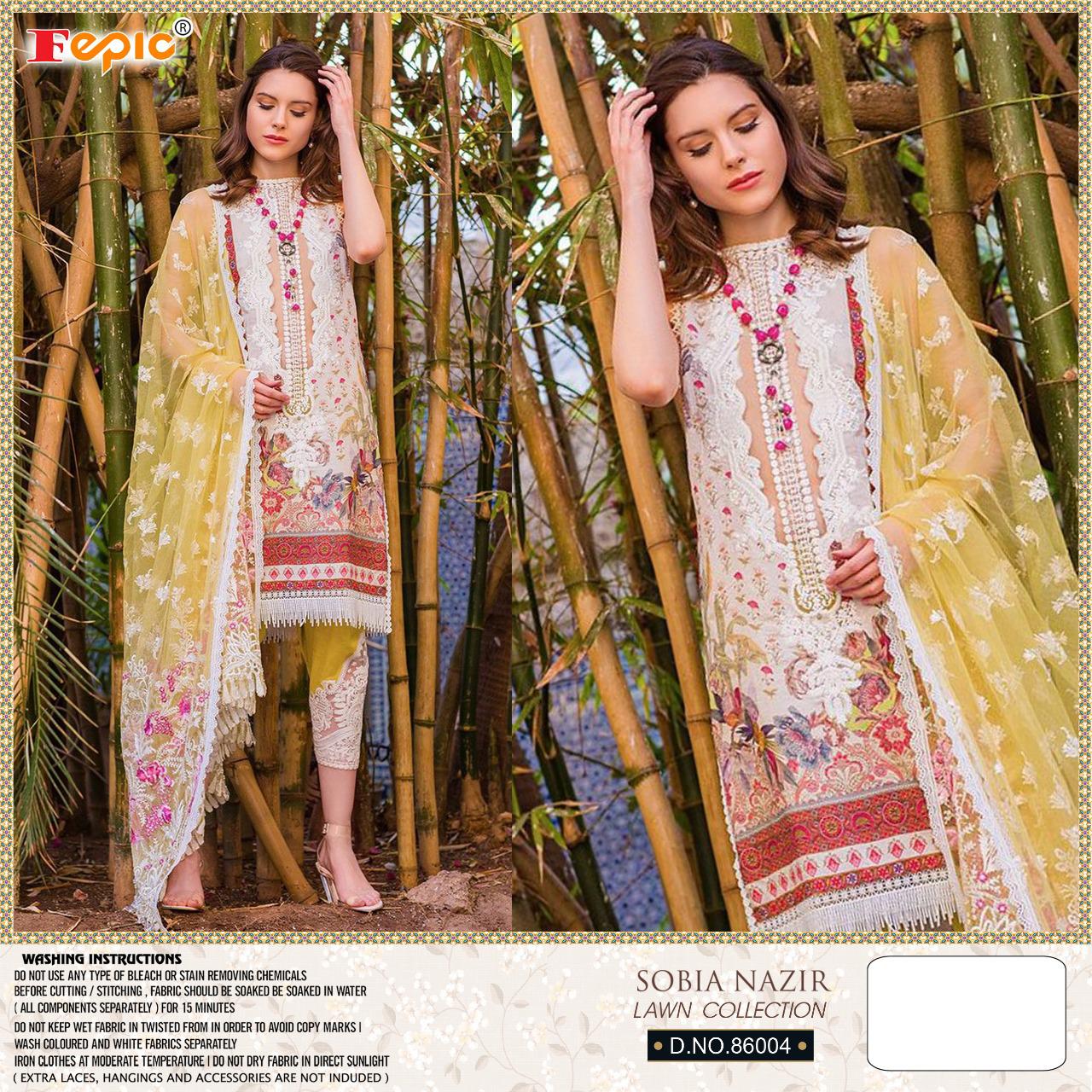 fepic rosmeen sobia nazir lawn collection cambric cotton gorgeous look salwar suit catalog