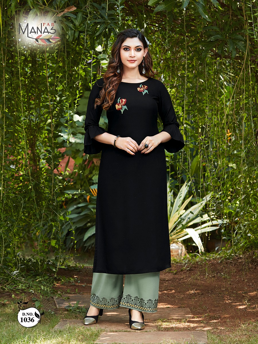 manas fab anishka vol 5 rayon gorgeous look kurti with bottom catalog