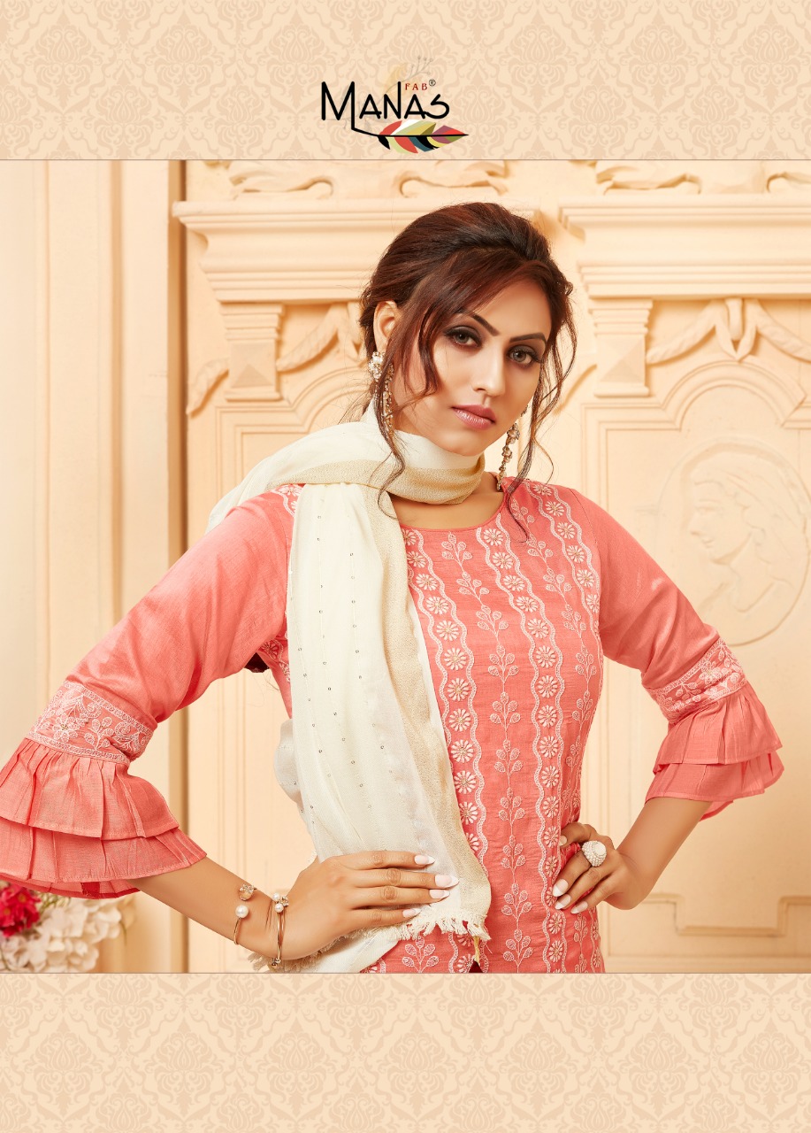 manas lucknowi vol 2 fancy astonishing style kurti Bottom with Stoles Dupatta catalog