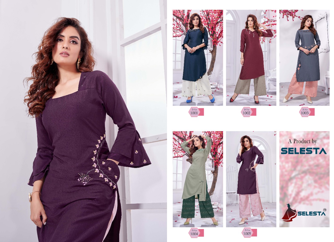 selesta innaya vol 2 silk catchy look kurti bottam catalog