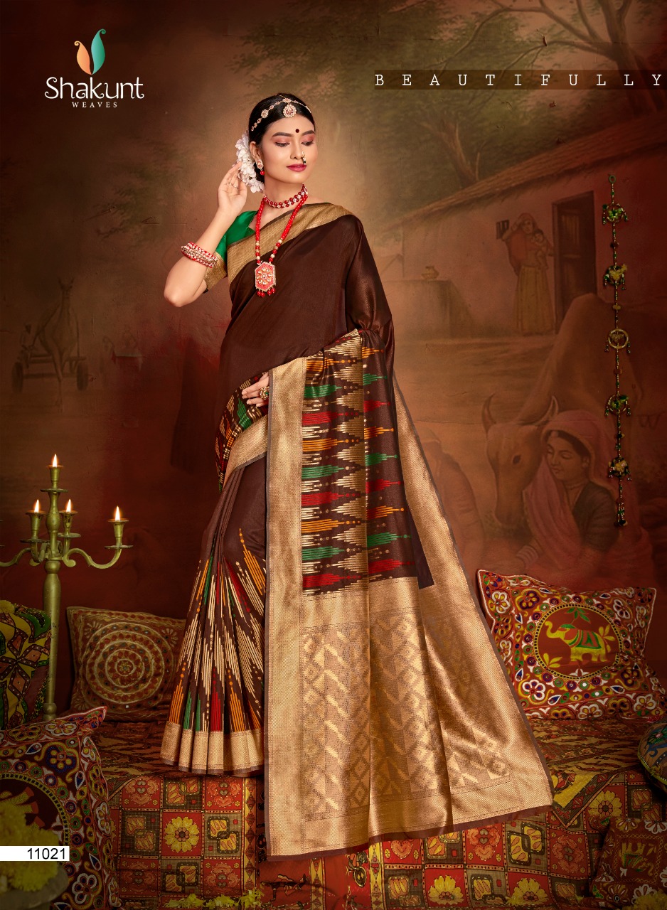 shakunt paaro art silk elegant saree catalog