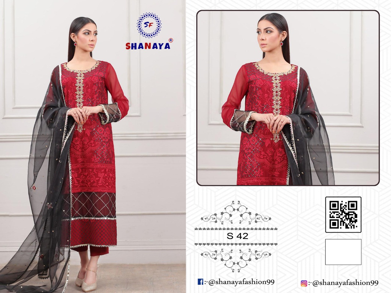 shanaya s 42 georgget regal salwar suit singal