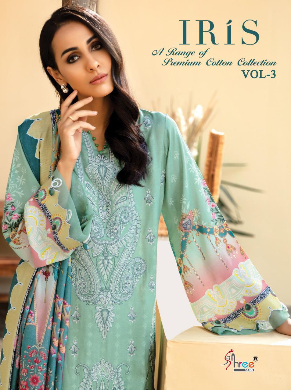 shree fab iris vol 3 jam cotton catchy look cotton dupatta salwar suit catalog