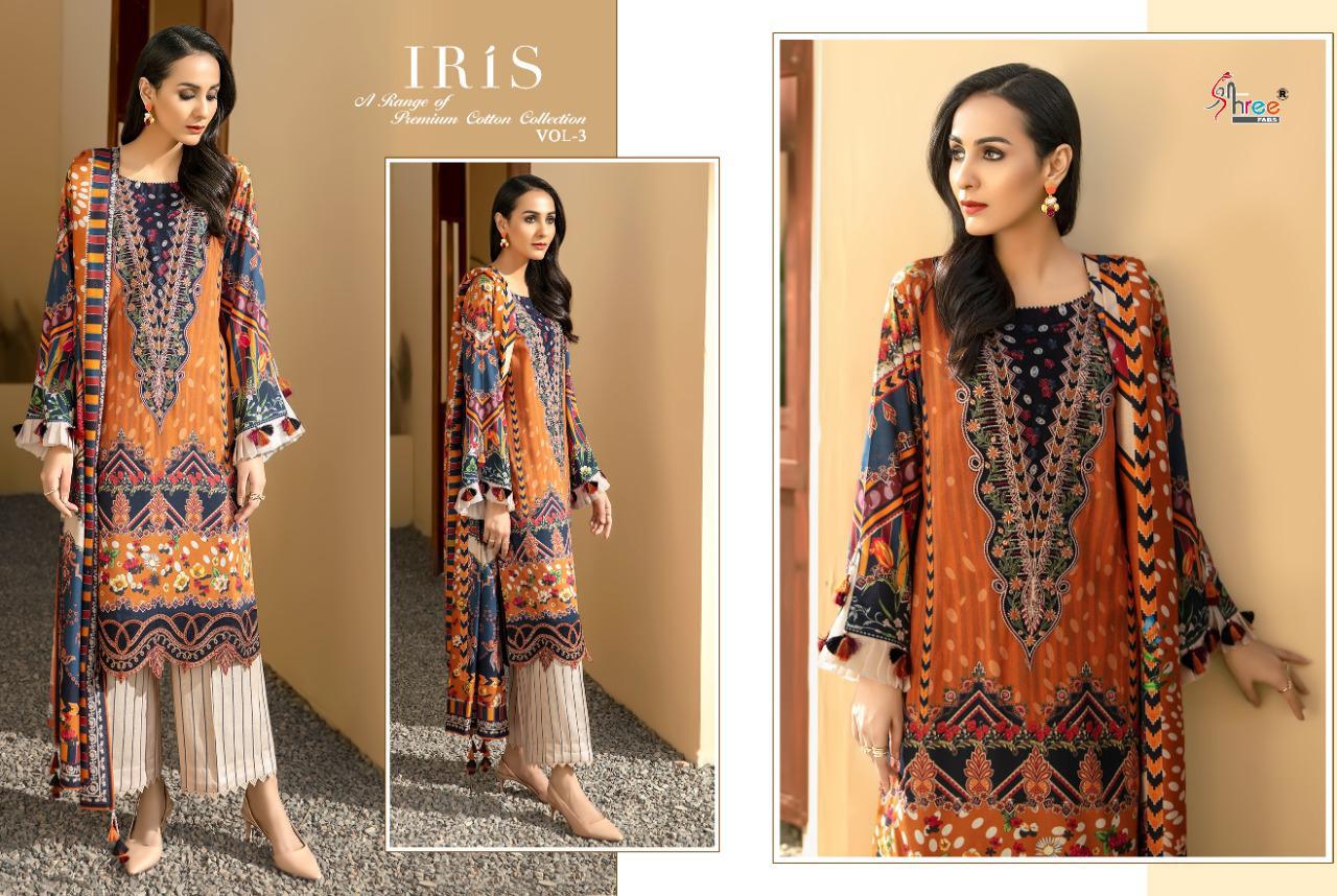 shree fab iris vol 3 jam cotton catchy look cotton dupatta salwar suit catalog