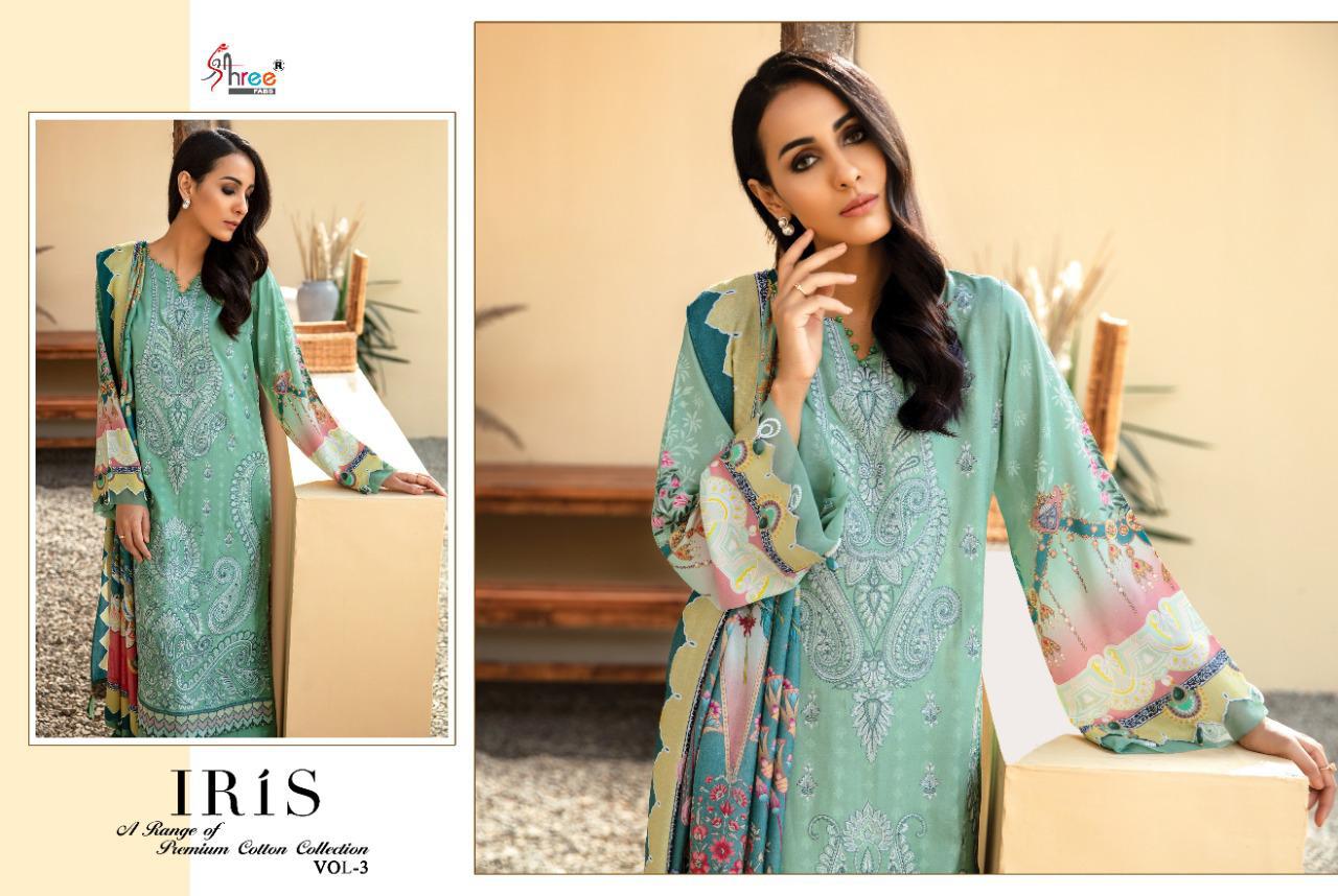 shree fab iris vol 3 jam cotton catchy look cotton dupatta salwar suit catalog