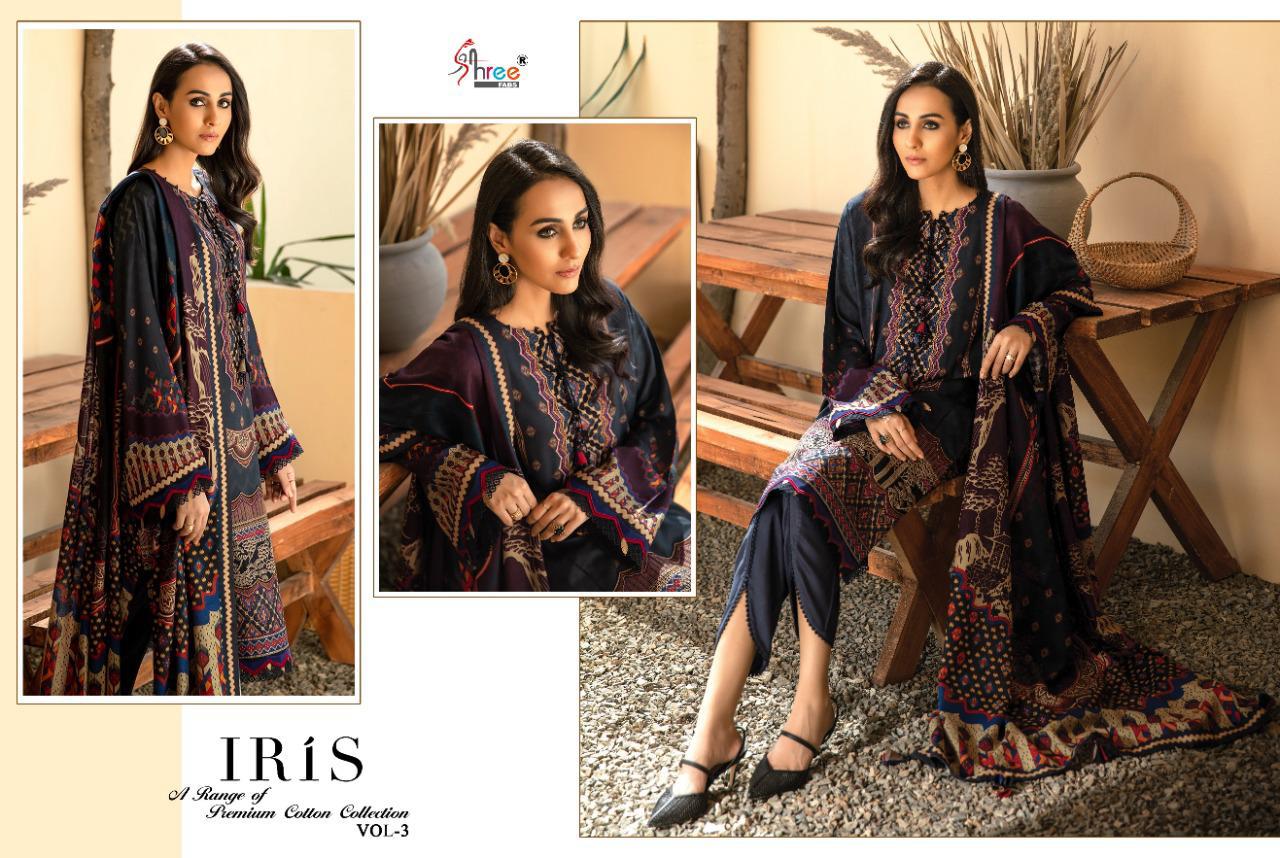 shree fab iris vol 3 jam cotton catchy look cotton dupatta salwar suit catalog