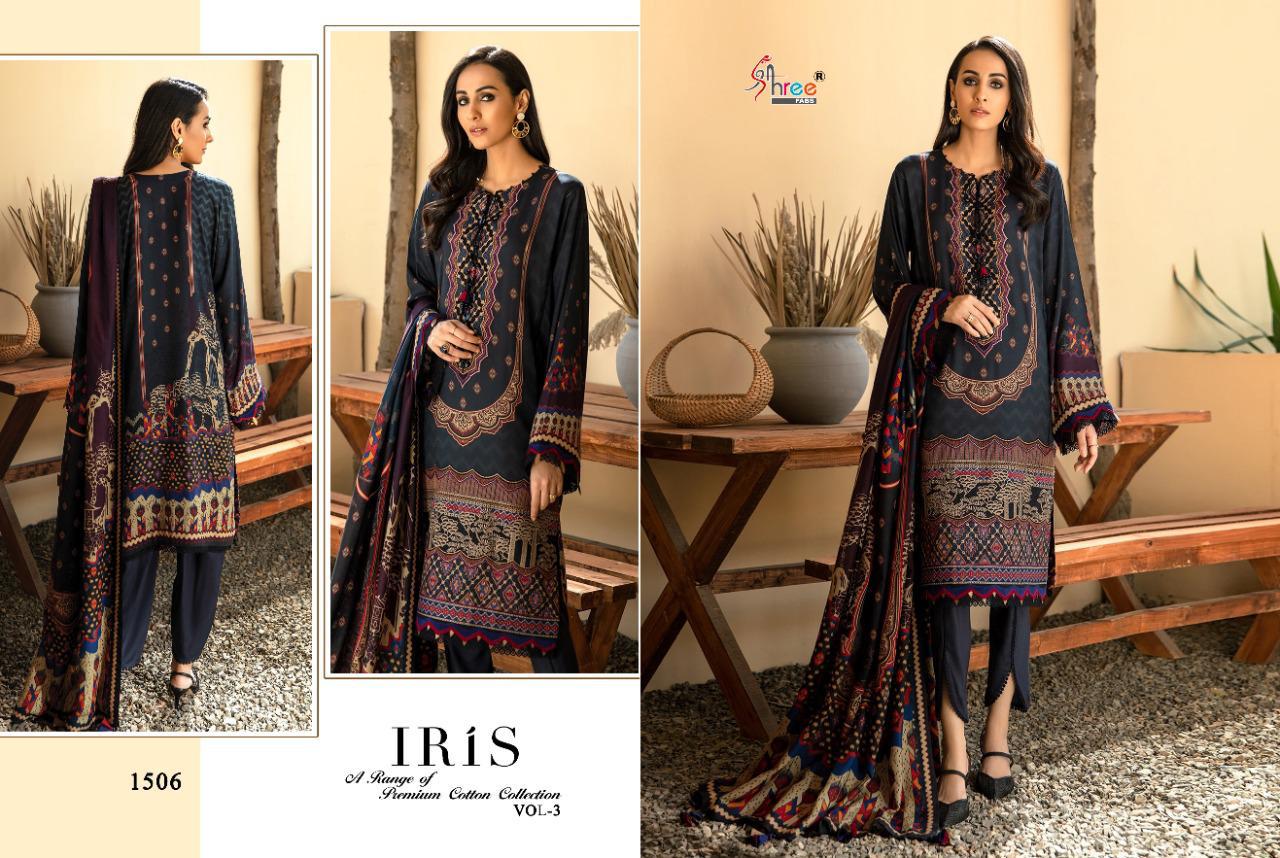 shree fab iris vol 3 jam cotton catchy look cotton dupatta salwar suit catalog